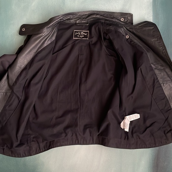 Lucky Brand Leather and Cotton Moto Jacket - Picture 13 of 14